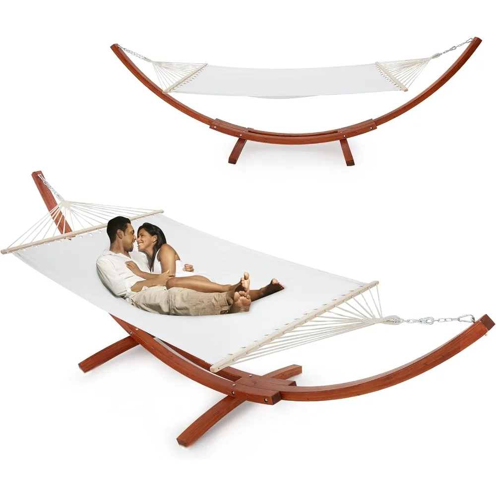 Hammock with Stand,Hardwood Spreader Bar & Nylon Rope, Easy Assemble, 550lbs Capacity, Double Hammock
Hammock with Stand,Hardwood Spreader Bar & Nylon Rope, Easy Assemble, 550lbs Capacity, Double Hammock