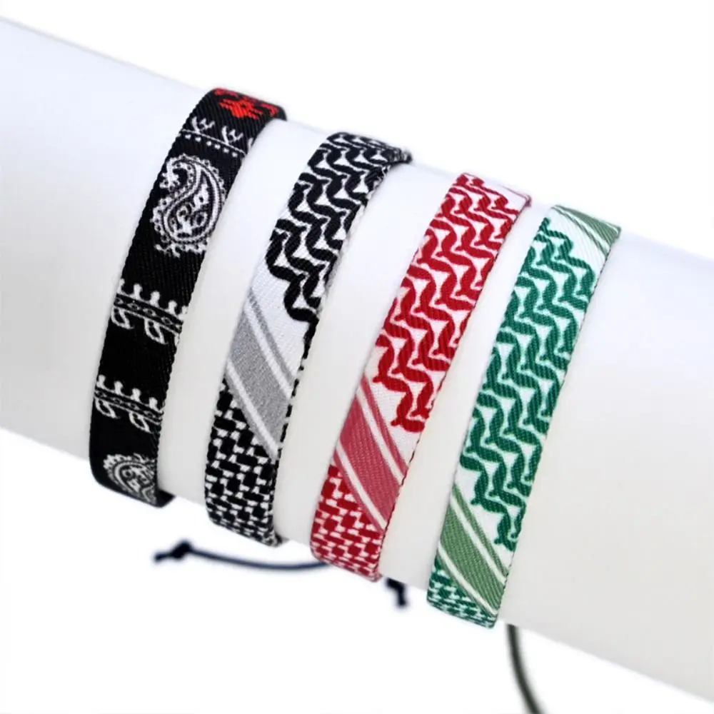 

Multicolor Weave Bracelets Geometric Wave Point Traditional Patterns Arabic Scarf Style Bracelet Color Matching New Design