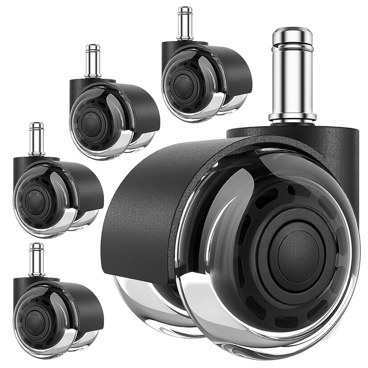 Office Chair Wheels,2 Inch Replacement Soft Mute Desk Caster Wheels for Work & Gaming Chair, Heavy Duty and Safe Rolling
Office Chair Wheels,2 Inch Replacement Soft Mute Desk Caster Wheels for Work & Gaming Chair, Heavy Duty and Safe Rolling
