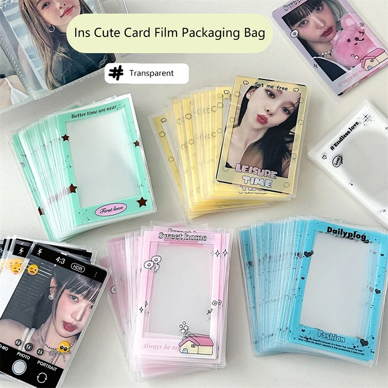 50Pcs INS Idol Photocards Protection Sleeve Cartoon Small Card Film Packaging Bag Waterproof Transparency Photo Decor Album
50Pcs INS Idol Photocards Protection Sleeve Cartoon Small Card Film Packaging Bag Waterproof Transparency Photo Decor Album