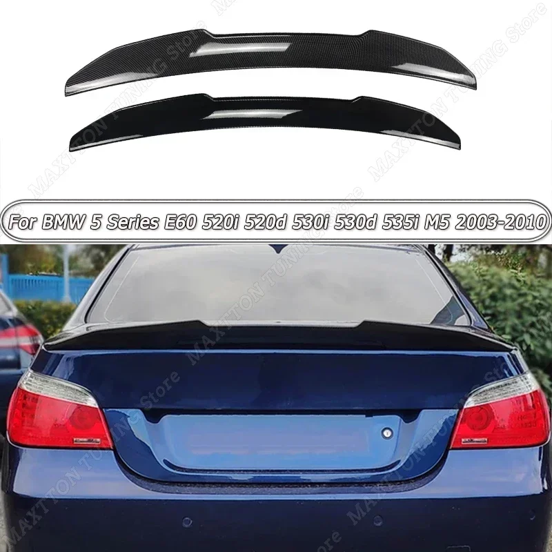 

Задний спойлер, комплект для тюнинга корпуса, глянцевый черный/карбоновый вид PSM, стиль для BMW 5 серии E60 520i 520d 530i 530d 535i M5 2003-2010