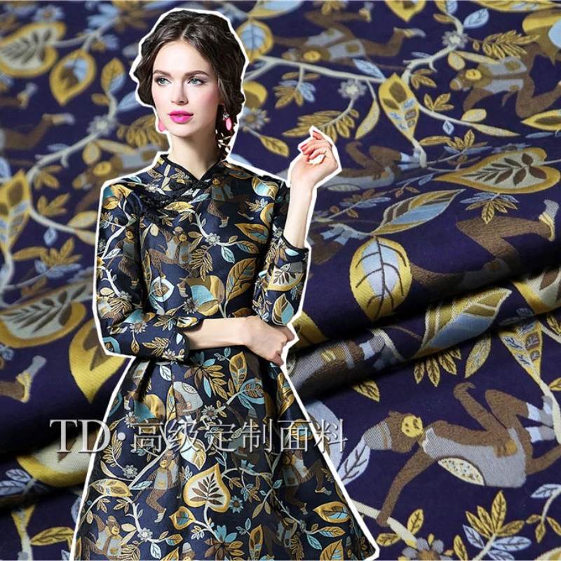 Yarn Dyed Brocade Jacquard Fabric Monkey Dress Suit Coat European Brand Fashion Design Sewing Wholesale Material Cloth by Meter
Yarn Dyed Brocade Jacquard Fabric Monkey Dress Suit Coat European Brand Fashion Design Sewing Wholesale Material Cloth by Meter