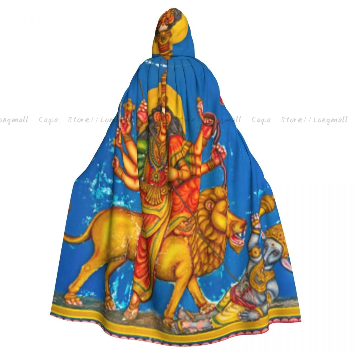 Adult Halloween Munneswaram Kovil Depicts The Goddess Durga Cloak Cape Hooded Medieval Costume Full Length Dress Coat
Adult Halloween Munneswaram Kovil Depicts The Goddess Durga Cloak Cape Hooded Medieval Costume Full Length Dress Coat