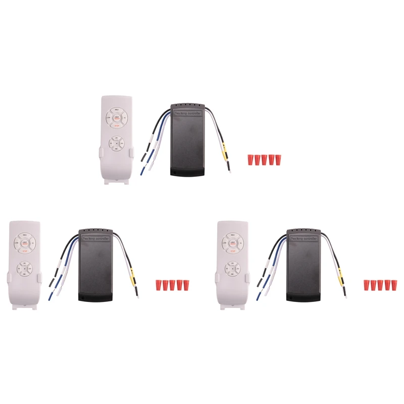 3X Universal Ceiling Fan Lamp Remote Control Kit AC 220V Timing Setting Switch Adjuste Wind Speed Transmitter Receiver
3X Universal Ceiling Fan Lamp Remote Control Kit AC 220V Timing Setting Switch Adjuste Wind Speed Transmitter Receiver
