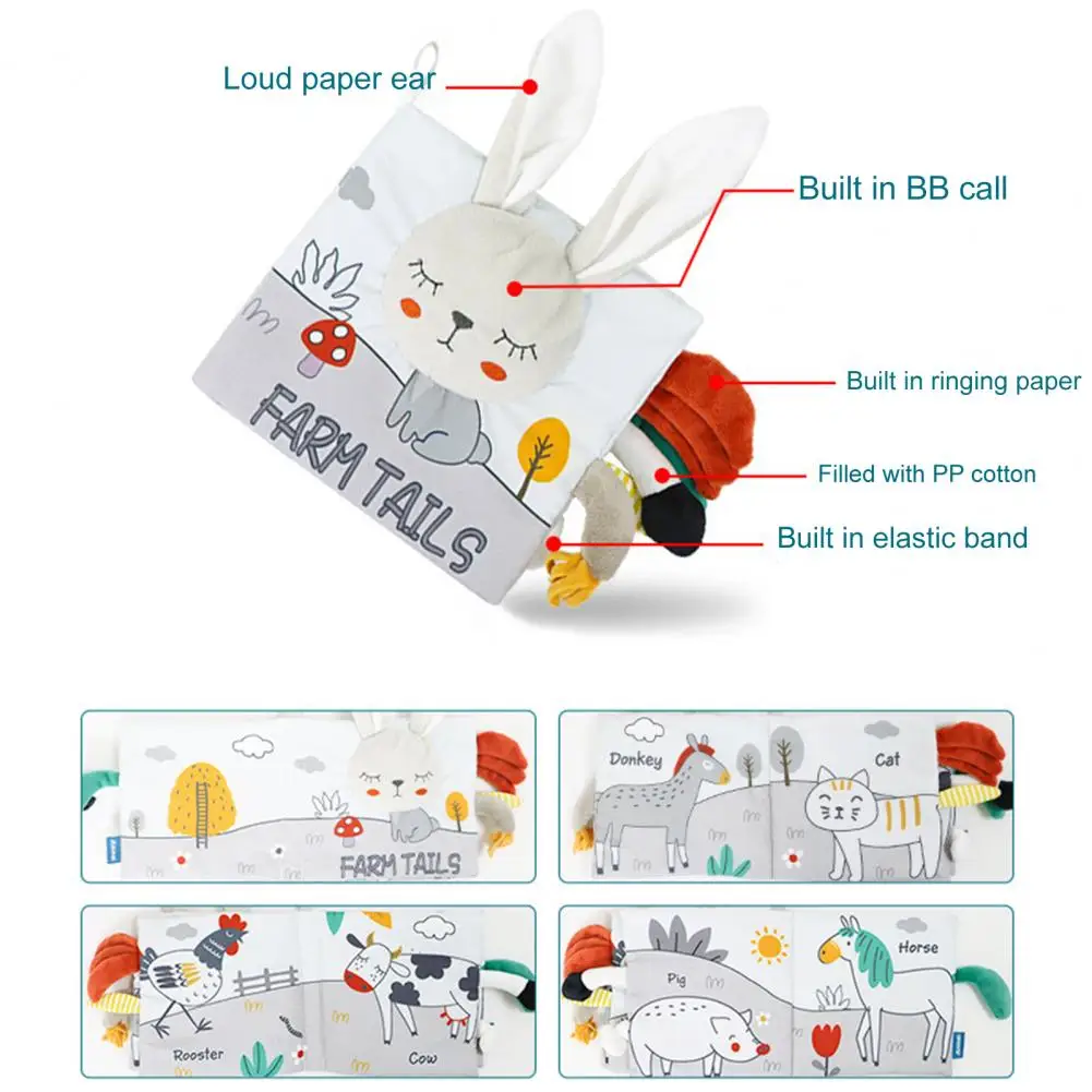 Safe Tear Resistant Rabbit Lion Cloth Book Sensory Educational Toys for Boys Girls Soft Cloth Book Rattle Book Toy
Safe Tear Resistant Rabbit Lion Cloth Book Sensory Educational Toys for Boys Girls Soft Cloth Book Rattle Book Toy