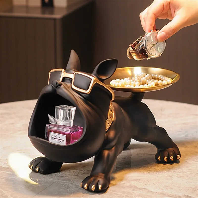 French Bulldog Sculptures Room Decor Resin Big Mouth Dog Butler Jewelry Storage Box with Tray Nordic Animal Home Decoration
French Bulldog Sculptures Room Decor Resin Big Mouth Dog Butler Jewelry Storage Box with Tray Nordic Animal Home Decoration