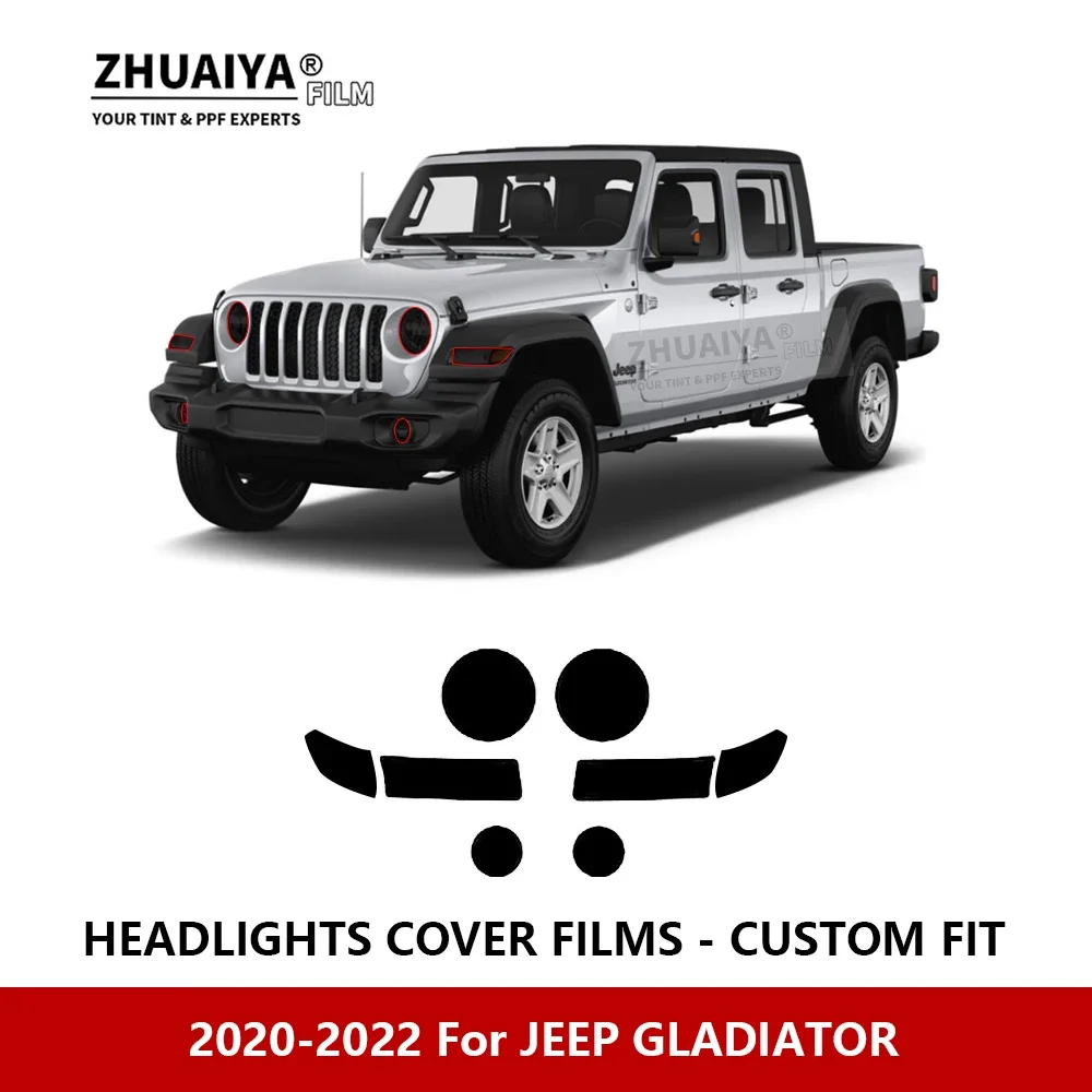 For JEEP GLADIATOR 2020-2022 Car Exterior Headlight Anti-scratch PPF precut Protective film Repair film Car stickers Accessories
For JEEP GLADIATOR 2020-2022 Car Exterior Headlight Anti-scratch PPF precut Protective film Repair film Car stickers Accessories