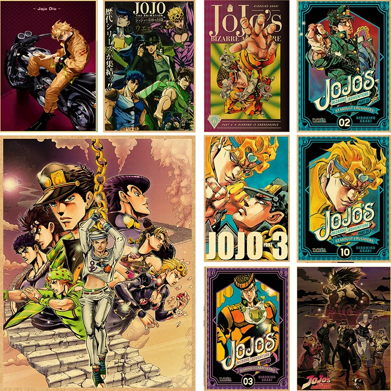 Classic Anime JoJo Adventure Posters Retro Kraft Paper Vintage Aesthetic Room Home Bar Cafe Decor Gift Art Wall Painting Poster
Classic Anime JoJo Adventure Posters Retro Kraft Paper Vintage Aesthetic Room Home Bar Cafe Decor Gift Art Wall Painting Poster