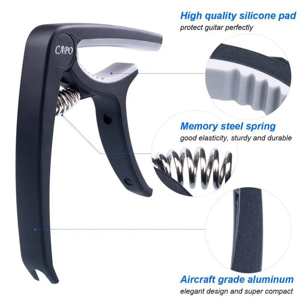 Guitar Capo For 6 String Acoustic Classic Guitar Electric Guitar Tuning Clamp Musical Instrument Ukulele Bass Guitar Accessories
Guitar Capo For 6 String Acoustic Classic Guitar Electric Guitar Tuning Clamp Musical Instrument Ukulele Bass Guitar Accessories