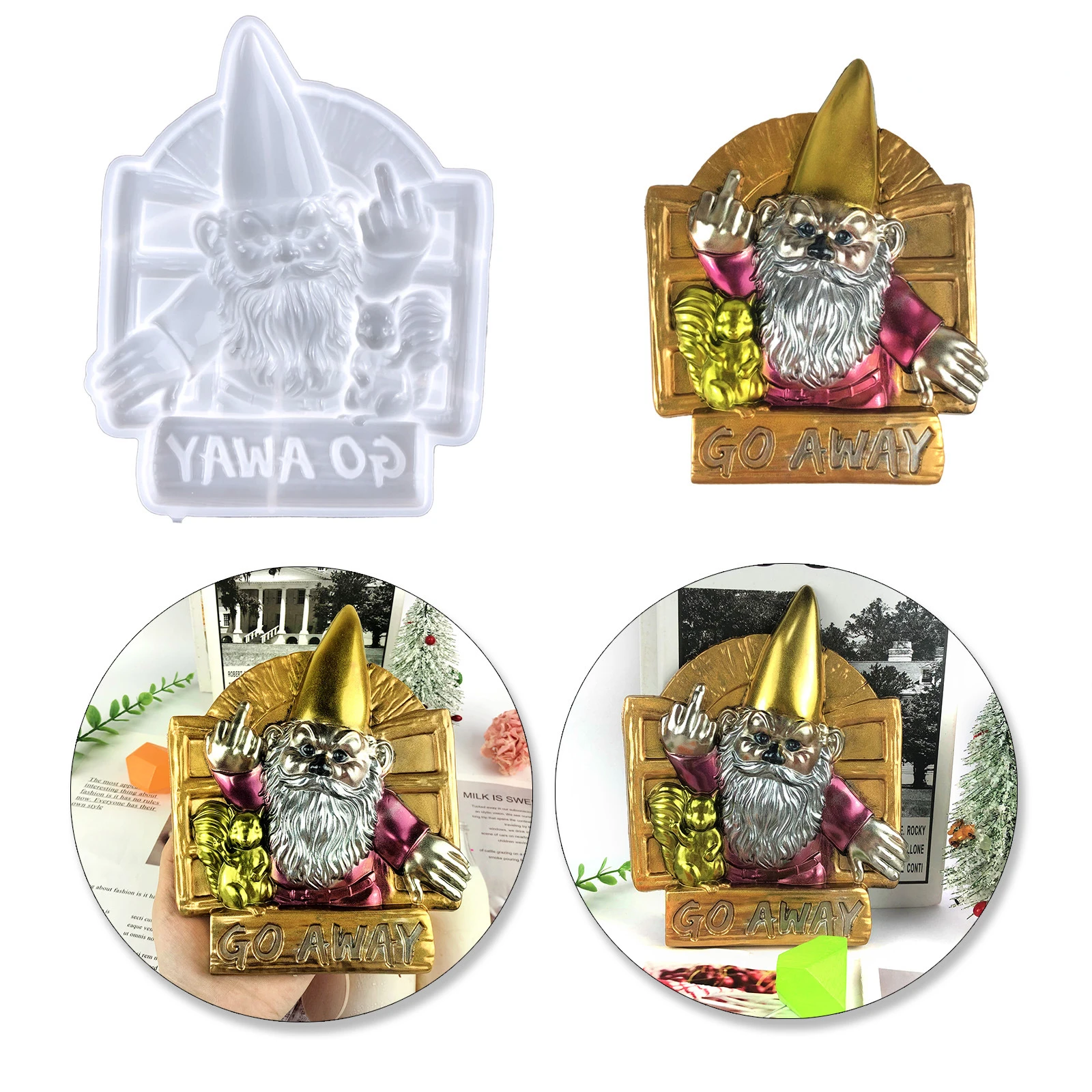 Crystal Ornaments Epoxy Resin Mold DIY Wall Decoration Half Three-dimensional Hanging Silicone Mold
Crystal Ornaments Epoxy Resin Mold DIY Wall Decoration Half Three-dimensional Hanging Silicone Mold