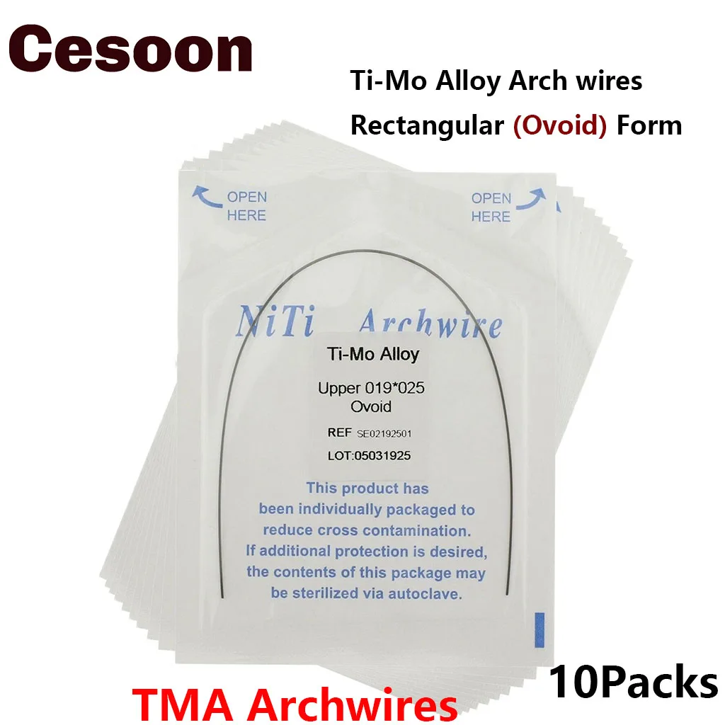 10 Packs Dental Orthodontic Ti-Mo Titanium Arch Wires Molybdenum Alloy Archwires Rectangular Ovoid Dentistry Ortho Materials
10 Packs Dental Orthodontic Ti-Mo Titanium Arch Wires Molybdenum Alloy Archwires Rectangular Ovoid Dentistry Ortho Materials