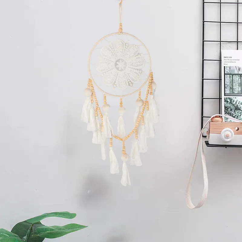 Beaded Indian Dreamcatcher - Handmade Woven Wall Pendant 2 S3a132275ac644b15b4325fa7d4ab40c4e