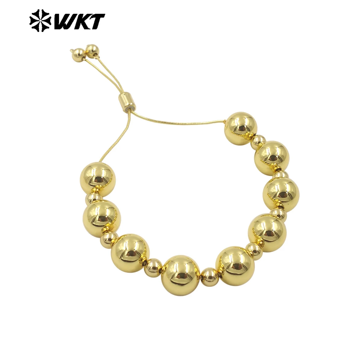 

WT-JF347 Classic Style With 18k Gold Size Interval Beads Four Size Can Be Choose Adjustable Bracelet Women Jewelry Decorated