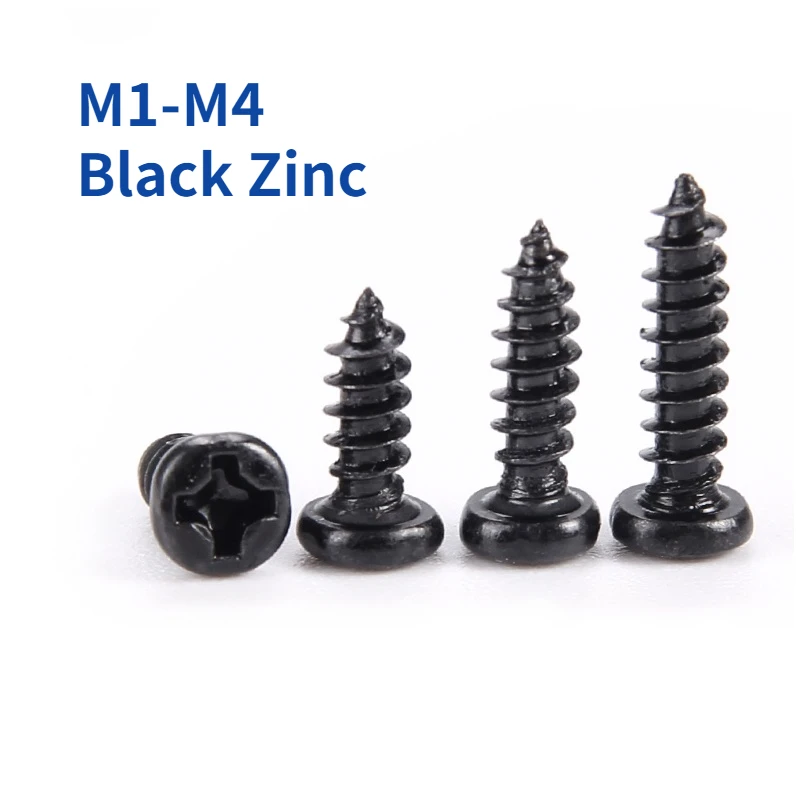 M1 M1.2 M1.4 M1.5 M1.7 M1.8 M2 M2.3 M2.6-M4 Black Zinc Cross Round Head Self-tapping Screw Pan Head Phillips Wood Screws
M1 M1.2 M1.4 M1.5 M1.7 M1.8 M2 M2.3 M2.6-M4 Black Zinc Cross Round Head Self-tapping Screw Pan Head Phillips Wood Screws