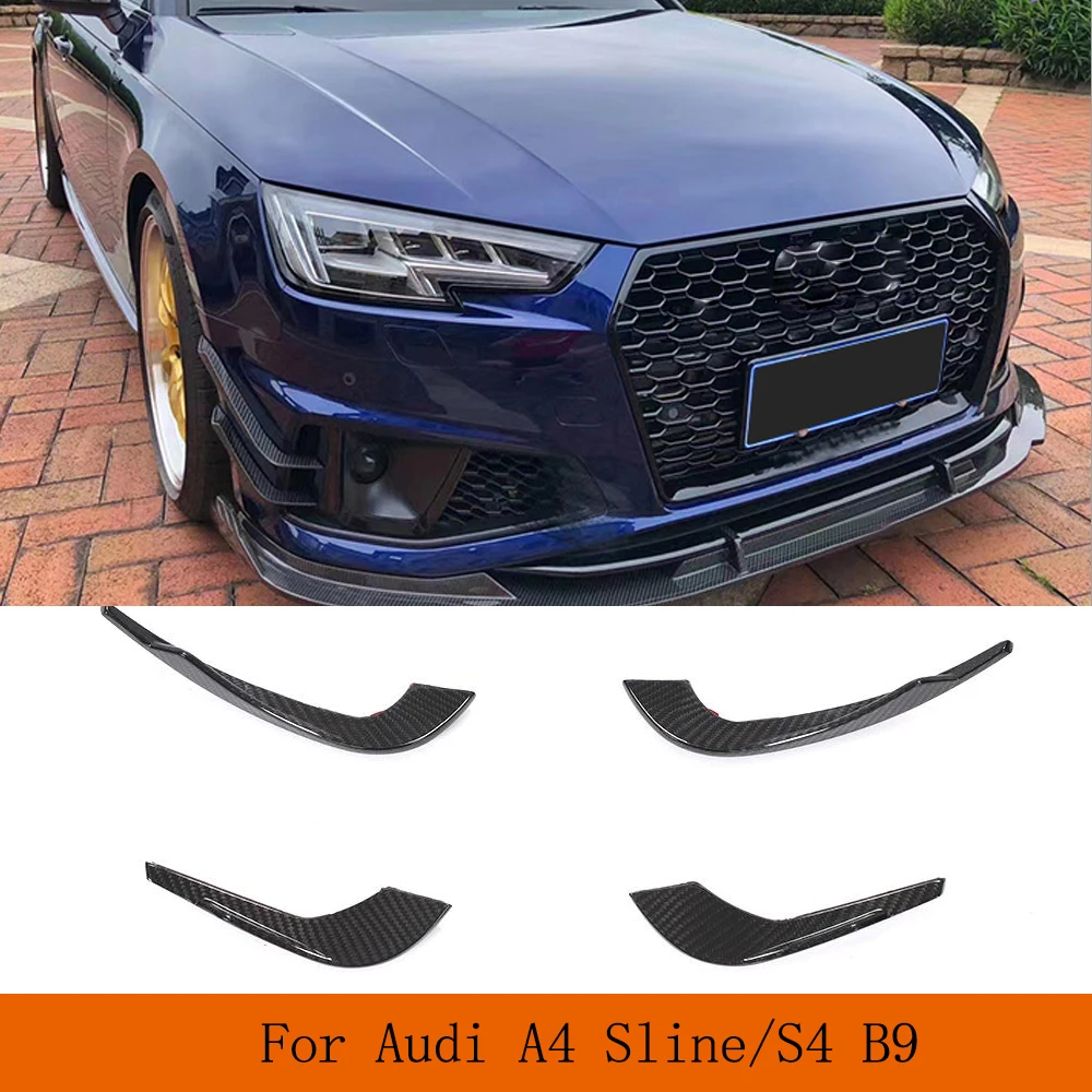 Car Front Bumper Fins Prepreg Dry Carbon Canards for Audi A4 S-line S4 B9 2019 Front Bumper Splitters Fins Vents Winglets Trims
Car Front Bumper Fins Prepreg Dry Carbon Canards for Audi A4 S-line S4 B9 2019 Front Bumper Splitters Fins Vents Winglets Trims