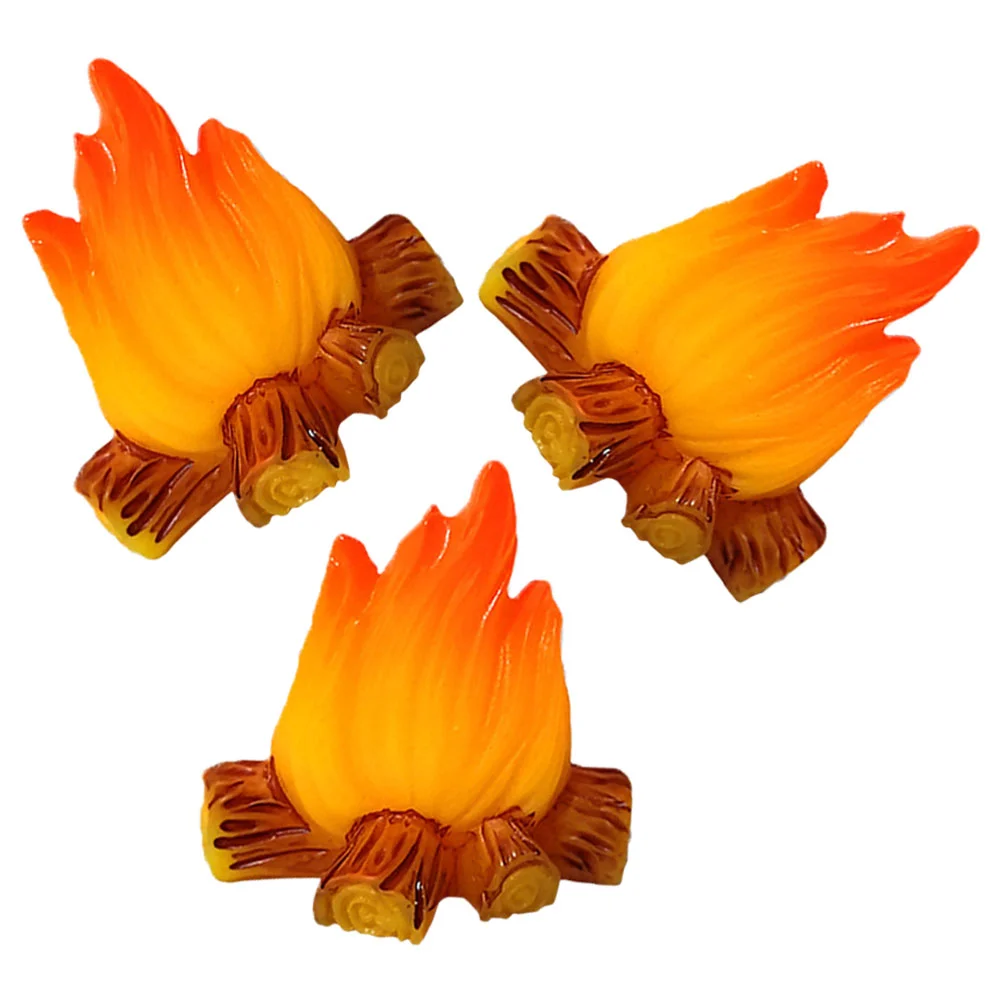 3 Pcs Miniature Bonfire Campfire Toy Firewood Pile Camping Accessories Model Fake Fireplace Flames Resin Micro
3 Pcs Miniature Bonfire Campfire Toy Firewood Pile Camping Accessories Model Fake Fireplace Flames Resin Micro