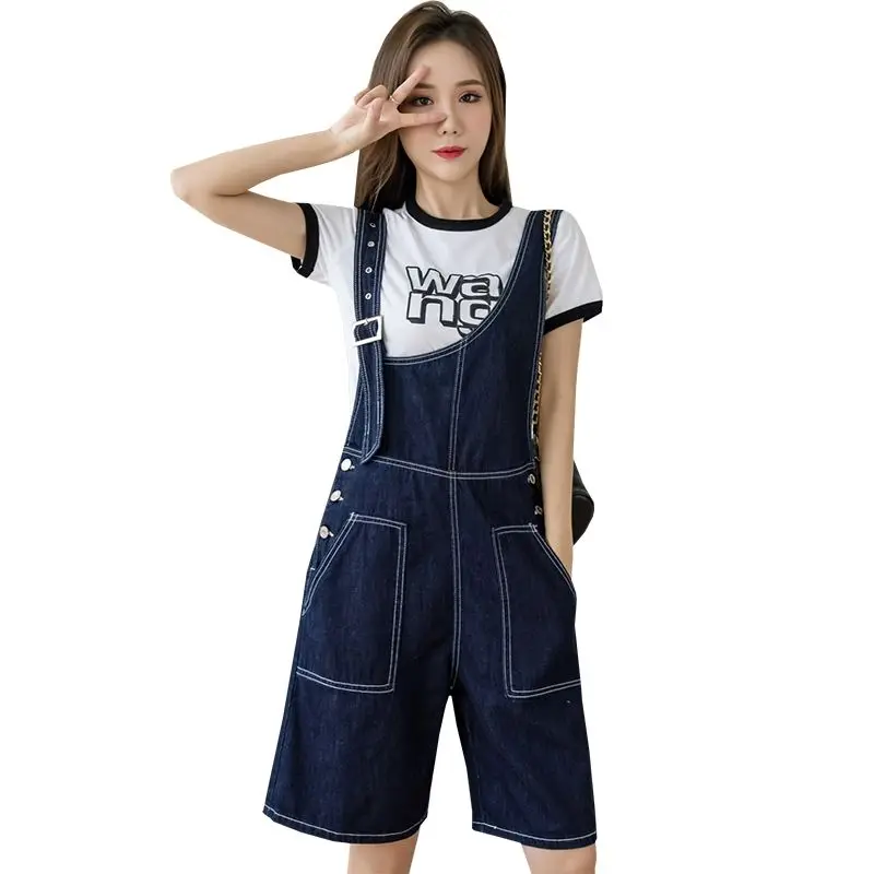 Summer Loose Suspender Jeans Women Jeans Jumpsuit Summer Wide-Leg Cowboy Playsuits Sling Denim Shorts Female Vintage Pants U155
Summer Loose Suspender Jeans Women Jeans Jumpsuit Summer Wide-Leg Cowboy Playsuits Sling Denim Shorts Female Vintage Pants U155
