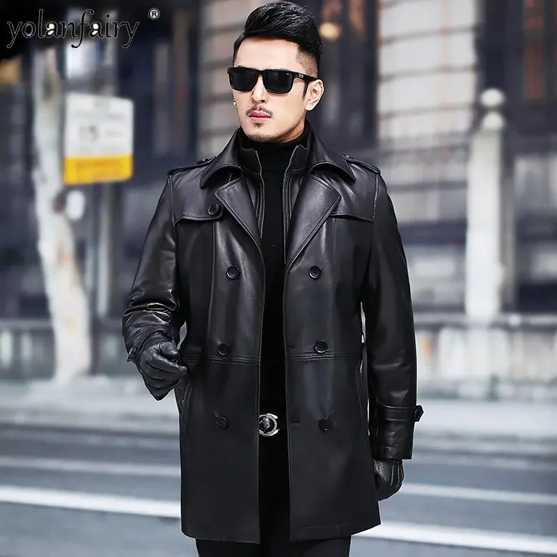 Medium Genuine Leather Jacket Men's Pure Sheepskin Windbreaker Male Sliim Plush Trenchcoat 2024 Winter Trend Jackets FCY
Medium Genuine Leather Jacket Men's Pure Sheepskin Windbreaker Male Sliim Plush Trenchcoat 2024 Winter Trend Jackets FCY