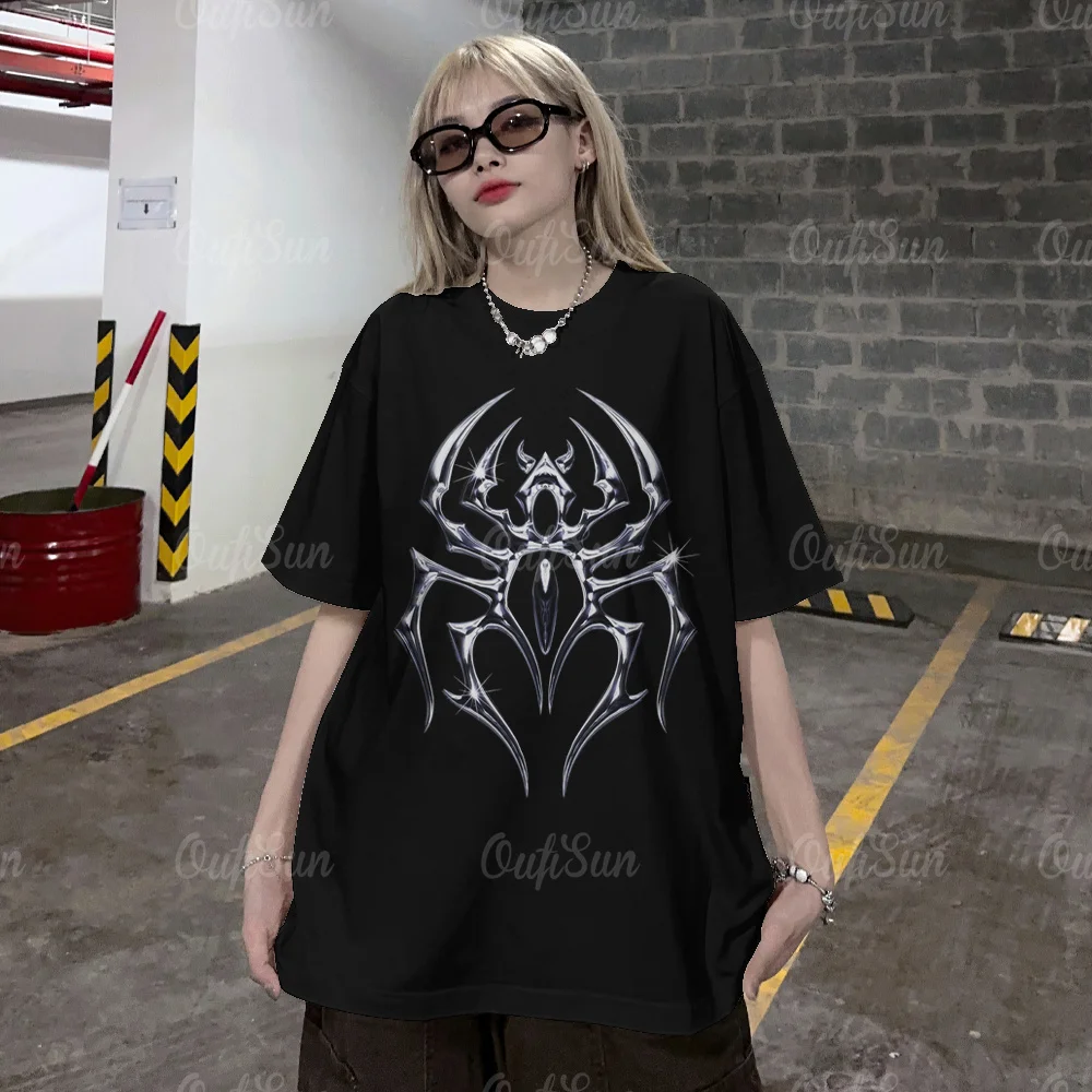 Gothic Female T-Shirt Oversize Abstract Spider Print Short Sleeved T-Shirt Women Y2k Top Clothes Graphic Tee Tshirt Streetwear
Gothic Female T-Shirt Oversize Abstract Spider Print Short Sleeved T-Shirt Women Y2k Top Clothes Graphic Tee Tshirt Streetwear