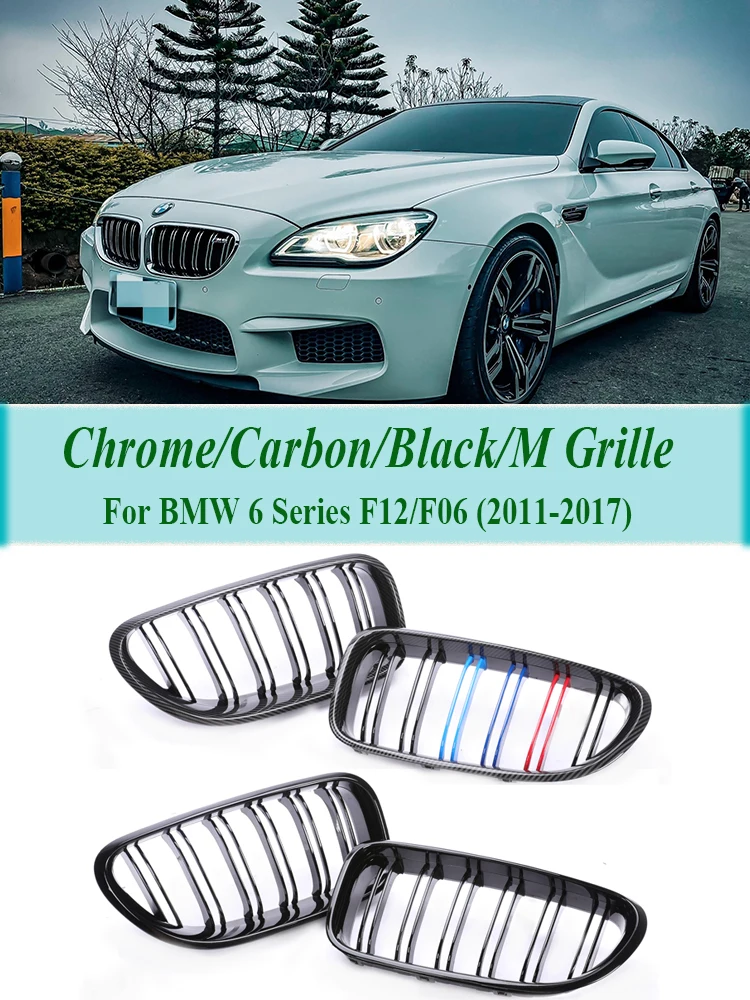 

Front Kidney Bumper Inside Grills Carbon Fiber M Color Inside Grille Cover For BMW 6 Series F12 F13 F06 M6 2011-2017 Accessories
