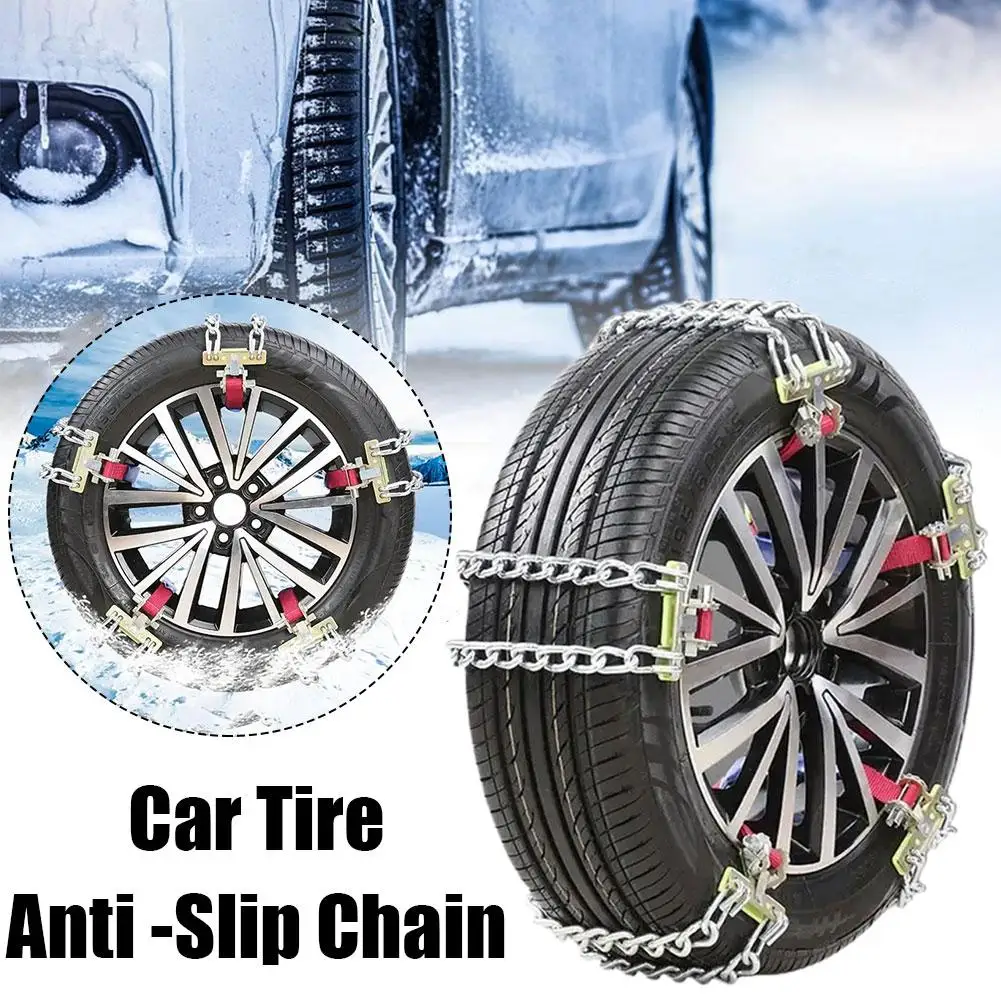 

2pcs Snow Chains Anti Slip Tire Chains Car Anti-Skid Tire Snow Chains for Car SUV Trucks Tire Width 165-275mm 205-225mm Z4Q4