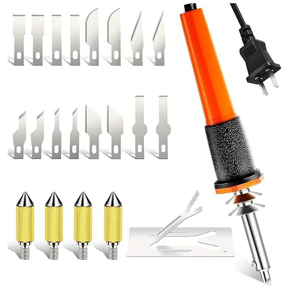 1 Set Of 22pcs Electric Hot Cutter Tool Kit With 16 Blades For Plastic Cloth Metal Cutting Power Tool Accessories
1 Set Of 22pcs Electric Hot Cutter Tool Kit With 16 Blades For Plastic Cloth Metal Cutting Power Tool Accessories