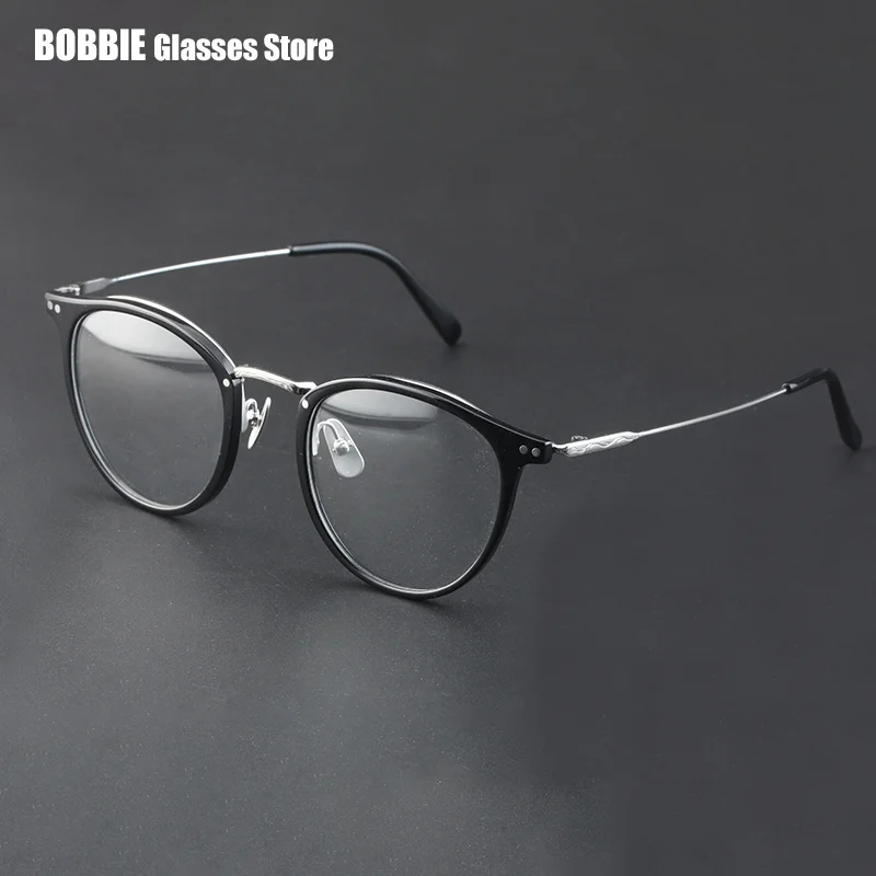 Japanese Handmade Round Glasses Frame Men Women Acetate Pure Titanium Prescription Optical Eyeglasses Myopia Spectacles Fashion
Japanese Handmade Round Glasses Frame Men Women Acetate Pure Titanium Prescription Optical Eyeglasses Myopia Spectacles Fashion