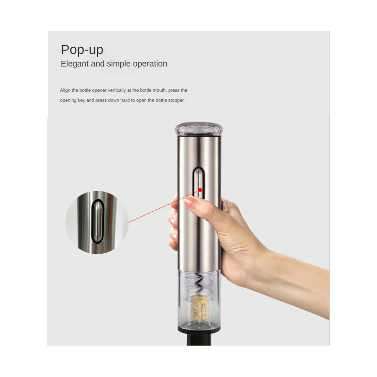 Wine Opener Electric Stainless Steel Bottles Opener Automatic Portable Red Wine Bottles Opener Kitchen Bar Opener
Wine Opener Electric Stainless Steel Bottles Opener Automatic Portable Red Wine Bottles Opener Kitchen Bar Opener