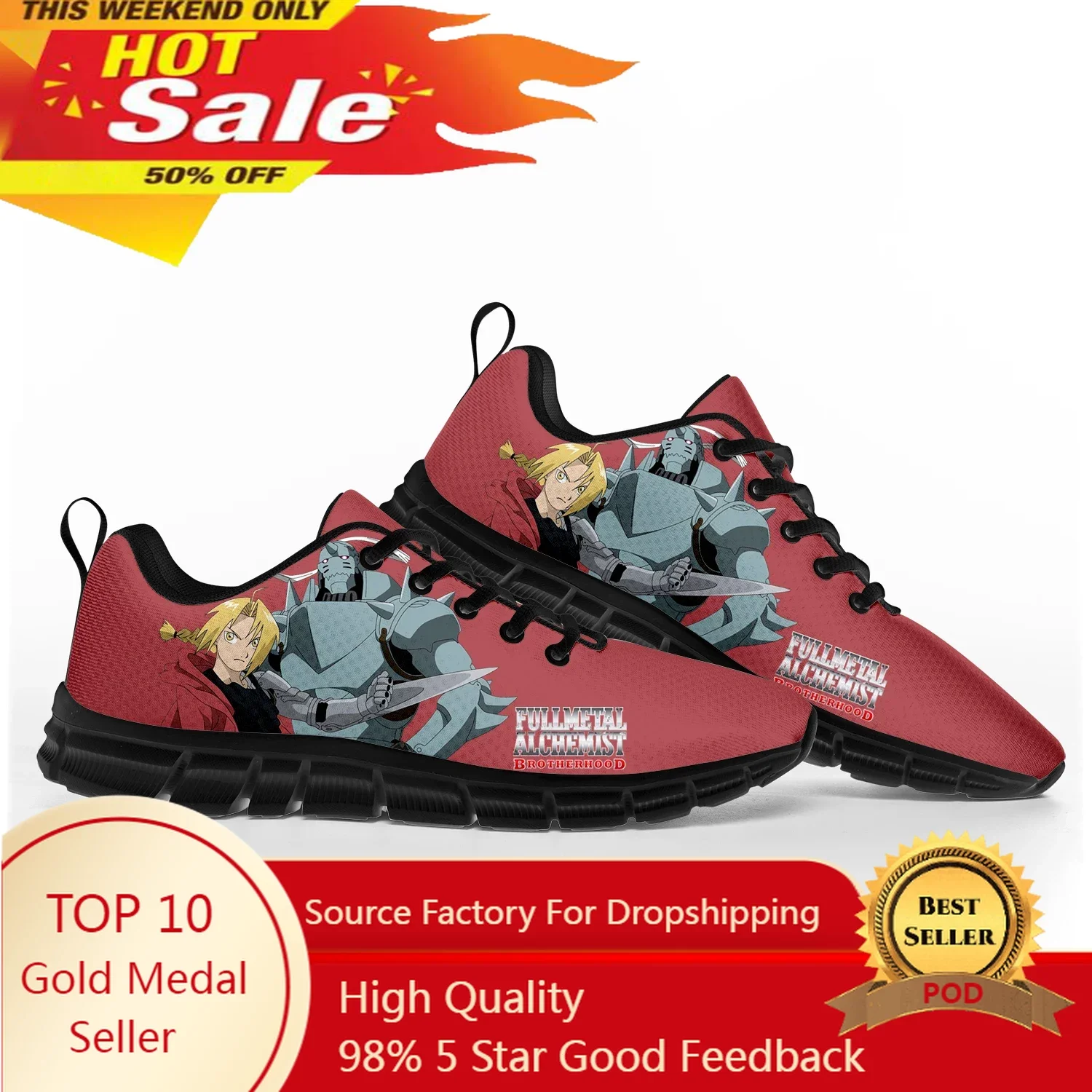 Anime Fullmetal Alchemis Manga Sports Shoes Mens Womens Teenager Kids Children Sneakers Custom High Quality Couple Casual Shoe
Anime Fullmetal Alchemis Manga Sports Shoes Mens Womens Teenager Kids Children Sneakers Custom High Quality Couple Casual Shoe