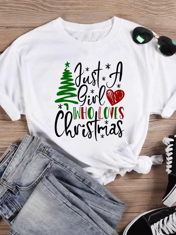 Holiday Clothing New Year Merry Christmas Fashion Love Heart Letter Trend Female Shirt Print T Top Women T-shirts Graphic Tee
Holiday Clothing New Year Merry Christmas Fashion Love Heart Letter Trend Female Shirt Print T Top Women T-shirts Graphic Tee