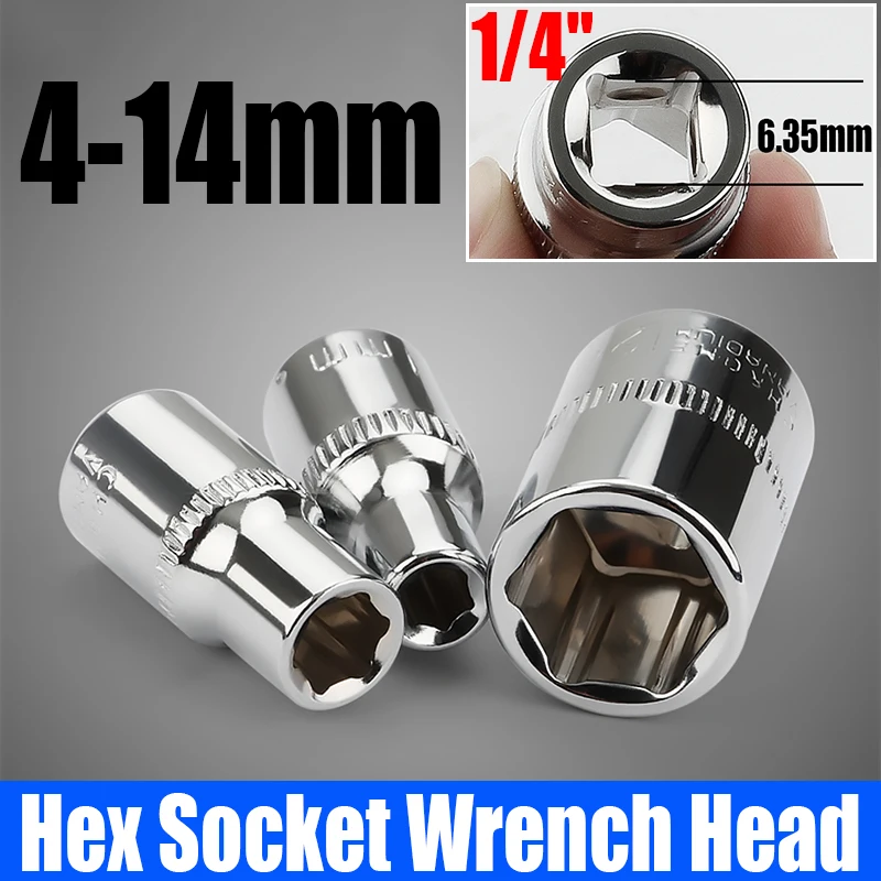 1/13PCS 1/4" Ratchet Socket 4-14mm Hex Socket Wrench Head Socket Adapter Socket Driver For Ratchet Wrench Auto Repair Hand Tool
1/13PCS 1/4" Ratchet Socket 4-14mm Hex Socket Wrench Head Socket Adapter Socket Driver For Ratchet Wrench Auto Repair Hand Tool