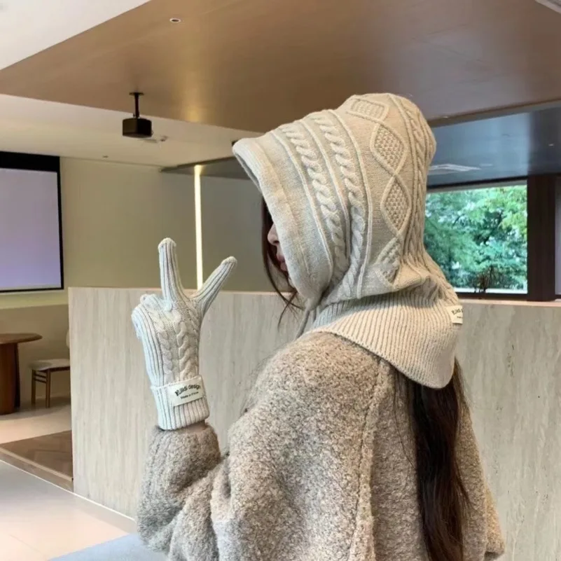 Knitted Hat Gloves Set Warm Thicken Winter Balaclava Imitation Cashmere Scarf Set Wool Korea Shawl Split Finger Pullover Hat
Knitted Hat Gloves Set Warm Thicken Winter Balaclava Imitation Cashmere Scarf Set Wool Korea Shawl Split Finger Pullover Hat