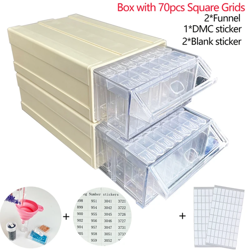 5D Diamond Painting Accessories Drawer Detachable Storage Box Bottles Grids Mosaic Container With Tools Diy Gift
5D Diamond Painting Accessories Drawer Detachable Storage Box Bottles Grids Mosaic Container With Tools Diy Gift
