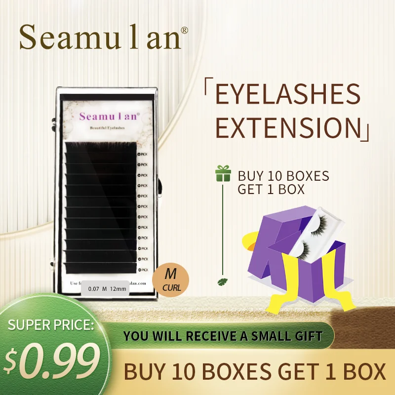 Seamulan Eyelashes Extensions C/D/CC/DD/M/L Curl Volume Lashes Soft Handmade Individual Eyelashes False Natural Long Eyelashes
Seamulan Eyelashes Extensions C/D/CC/DD/M/L Curl Volume Lashes Soft Handmade Individual Eyelashes False Natural Long Eyelashes