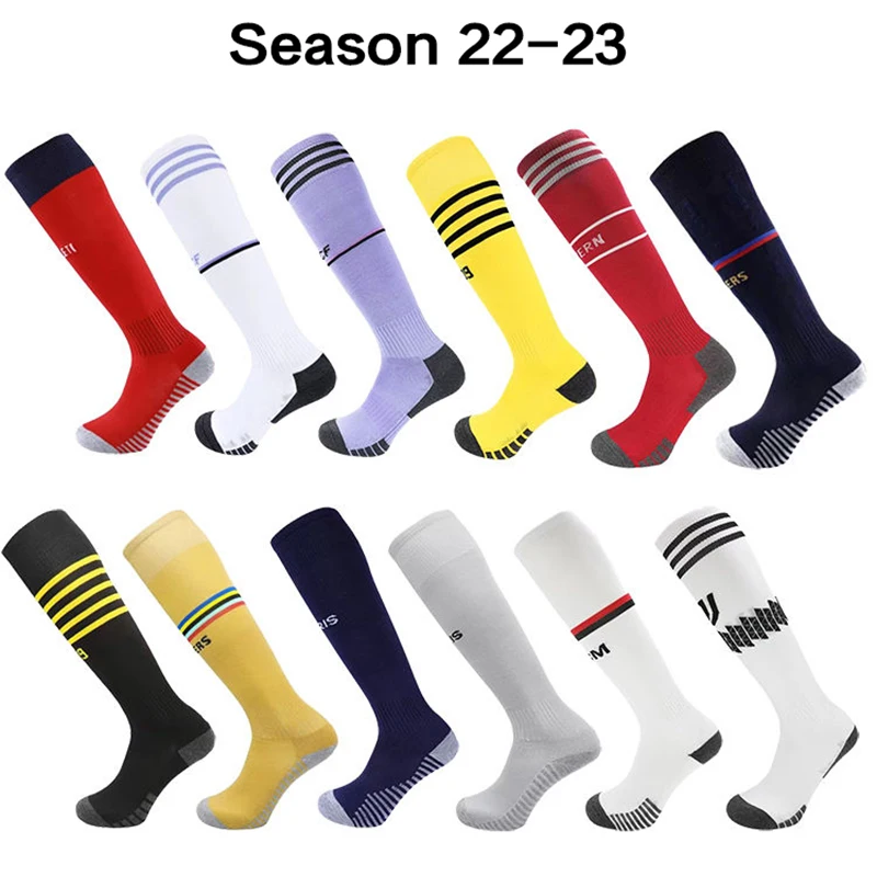 

For 2022/23 New Seasons Socks Adult Football Children Thickening Towel Bottom Non-Slip Soccer Training Match Sport Stocking