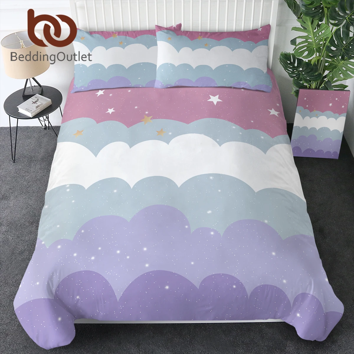 BeddingOutlet Purple Blue Pink Waves Gold and White Stars Printed Duvet Cover Set Modern Comforter Cover For Girls Kids Bedroom
BeddingOutlet Purple Blue Pink Waves Gold and White Stars Printed Duvet Cover Set Modern Comforter Cover For Girls Kids Bedroom