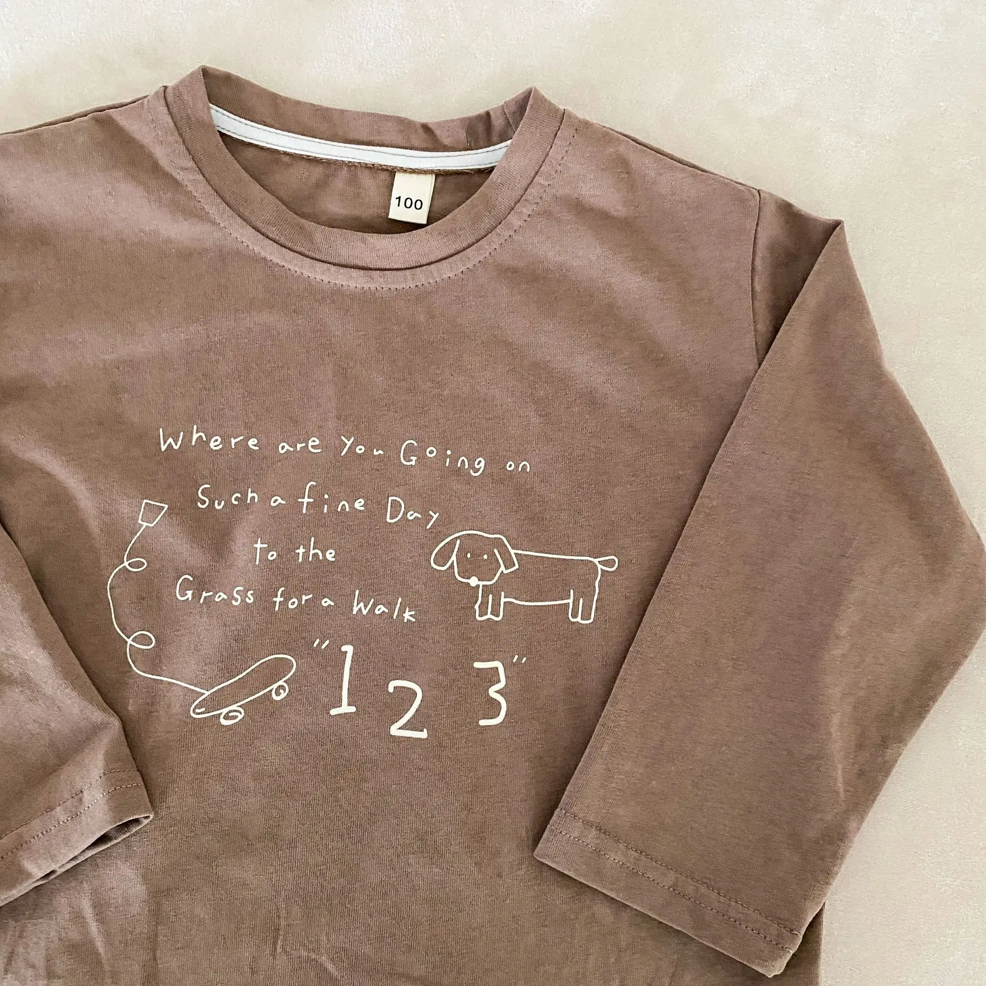 2025 Spring New Children Long Sleeve T Shirts Letter Print Girls Cotton Casual Tees Boys Versatile Bottoming Shirts Kids Clothes 11 S3a2e66abbc384fc3b7f6b5409e767890m