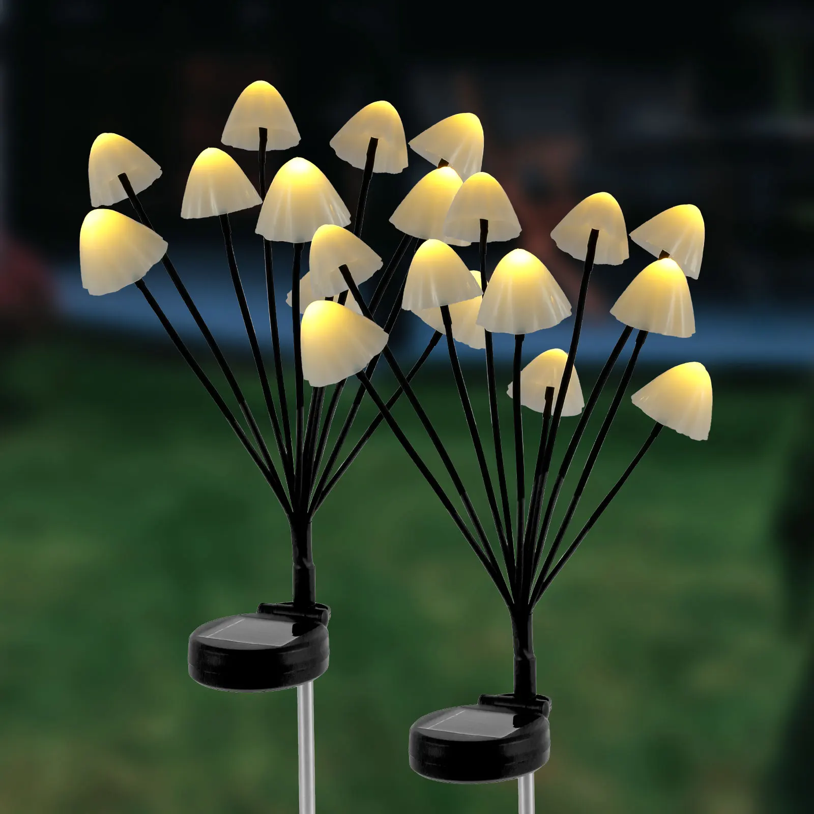 2 шт., фонарь в виде грибов, с защитой класса IP55
2 шт., фонарь в виде грибов, с защитой класса IP55