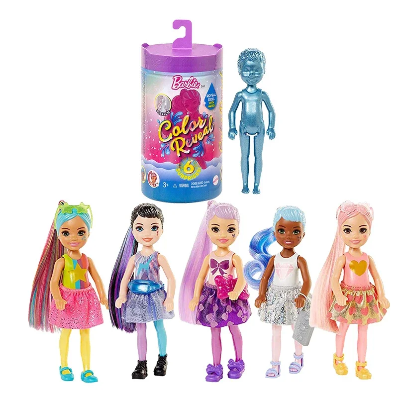 

Оригинальные мини куклы Барби Челси с цветными переводными сюрпризами для девочек Рождественские подарки на день рождения Детские игрушки