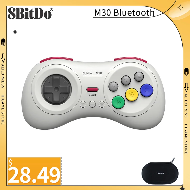 8Bitdo M30 Bluetooth Gamepad For Nintendo Switch Win10/11 Raspberry Pi and Android Controller With Classic color
8Bitdo M30 Bluetooth Gamepad For Nintendo Switch Win10/11 Raspberry Pi and Android Controller With Classic color