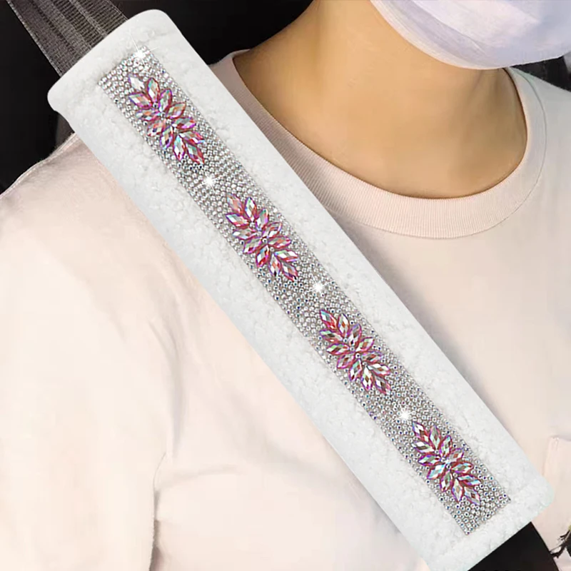 2PCS Bling Car Seatbelt Cover Crystal Diamond Rhinestone White Car Safety Seat Belt Shoulder Pad Decor Accessories For Women Men
2PCS Bling Car Seatbelt Cover Crystal Diamond Rhinestone White Car Safety Seat Belt Shoulder Pad Decor Accessories For Women Men