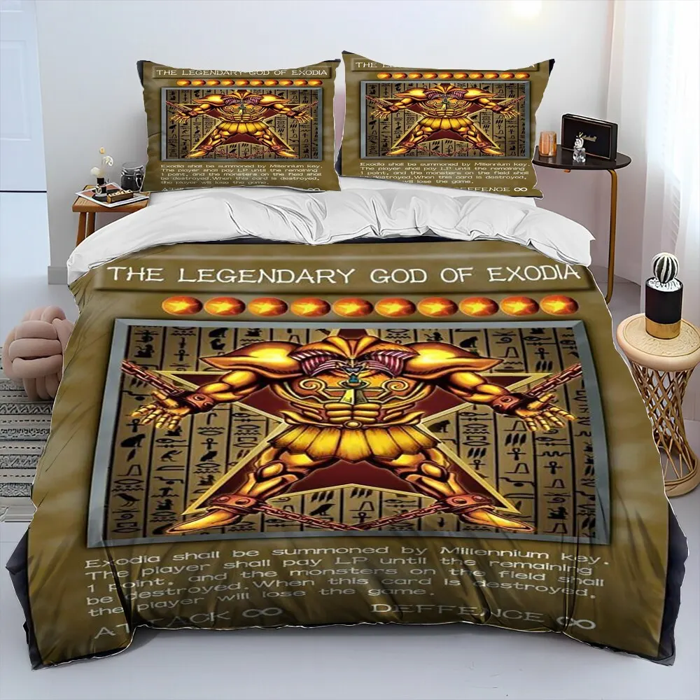 

3D Yu-Gi-Oh MONSTER CARD Anime Comforter Bedding Set,Duvet Cover Bed Set Quilt Cover Pillowcase,king Queen Size Bedding Set Kid