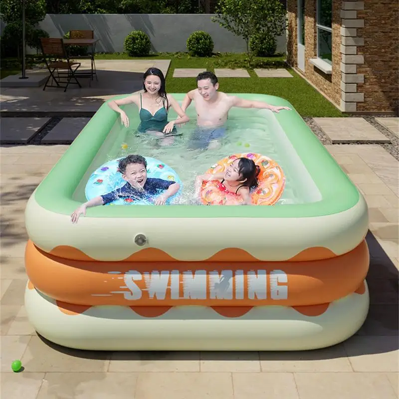 Automatic Inflatable Swimming Pool Rectangular Foldable Three Rings PVC Thicken Bath Tub For Family Children Pool Ocean Ball
Automatic Inflatable Swimming Pool Rectangular Foldable Three Rings PVC Thicken Bath Tub For Family Children Pool Ocean Ball