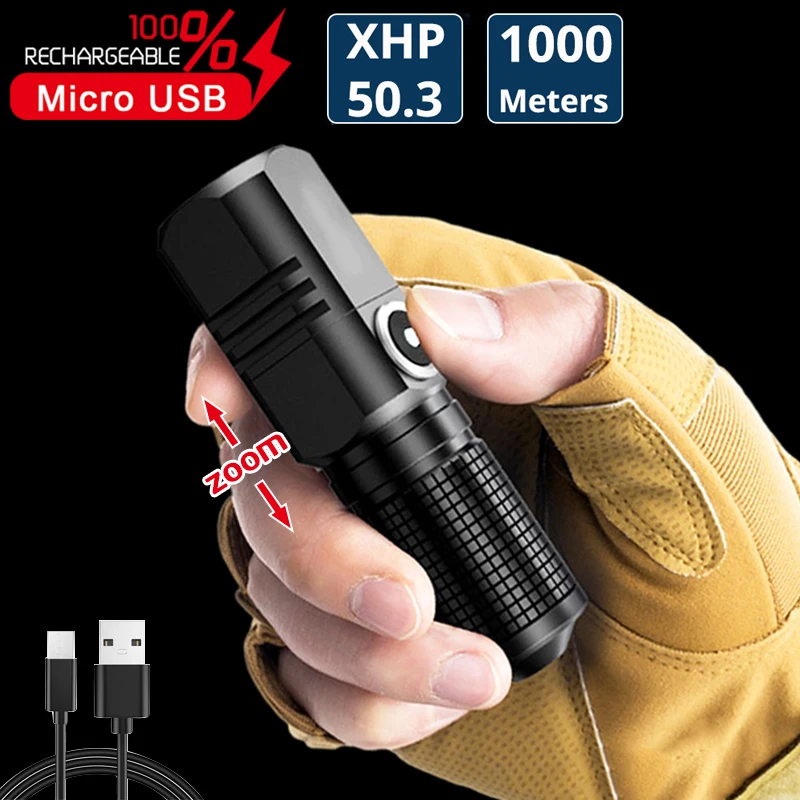 Powerful Led Flashlight XHP50 4 Core Built in Battery Shot Long Smart Type-c Rechargeable Flash Light EDC Torch Lamp For Camping
Powerful Led Flashlight XHP50 4 Core Built in Battery Shot Long Smart Type-c Rechargeable Flash Light EDC Torch Lamp For Camping