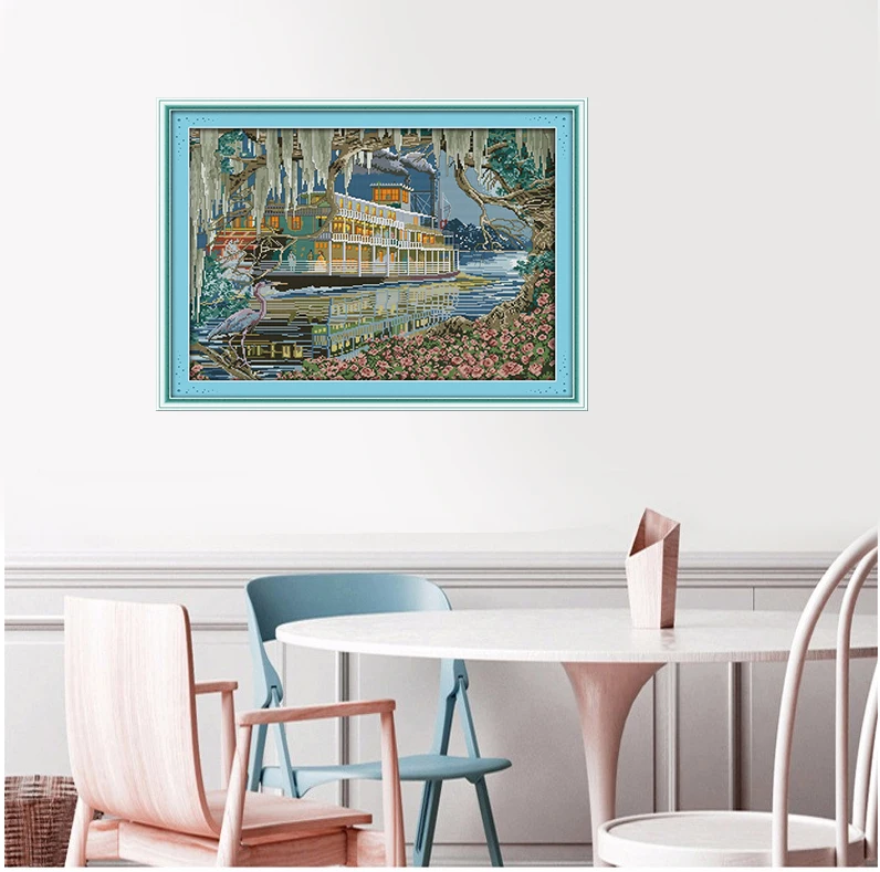 Navigation scenery cross-embroidered living room bedroom hanging painting, 11CT/14CT hand-embroidered
Navigation scenery cross-embroidered living room bedroom hanging painting, 11CT/14CT hand-embroidered