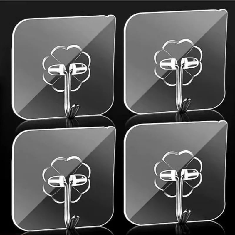 20PCS Transparent Stainless Steel Strong Self Adhesive Hooks Key Storage Hanger for Kitchen Bathroom Door Wall Multi-Function
20PCS Transparent Stainless Steel Strong Self Adhesive Hooks Key Storage Hanger for Kitchen Bathroom Door Wall Multi-Function