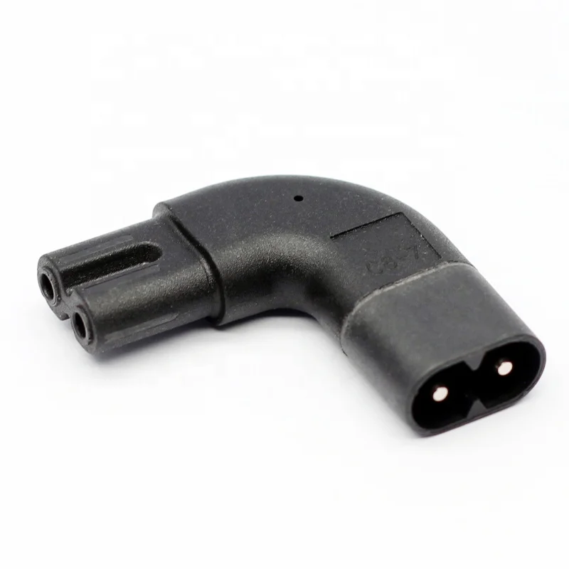 IEC 320 C7 to C8 90 degree vertical right angle power adapter figure 8 Male to female angle AC converter
IEC 320 C7 to C8 90 degree vertical right angle power adapter figure 8 Male to female angle AC converter