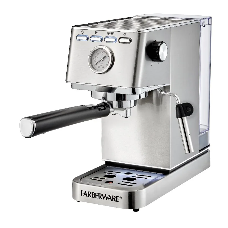 Espresso Machine, 15 Bar, Silver, Stainless Steel, Steam Wand 
Espresso Machine, 15 Bar, Silver, Stainless Steel, Steam Wand