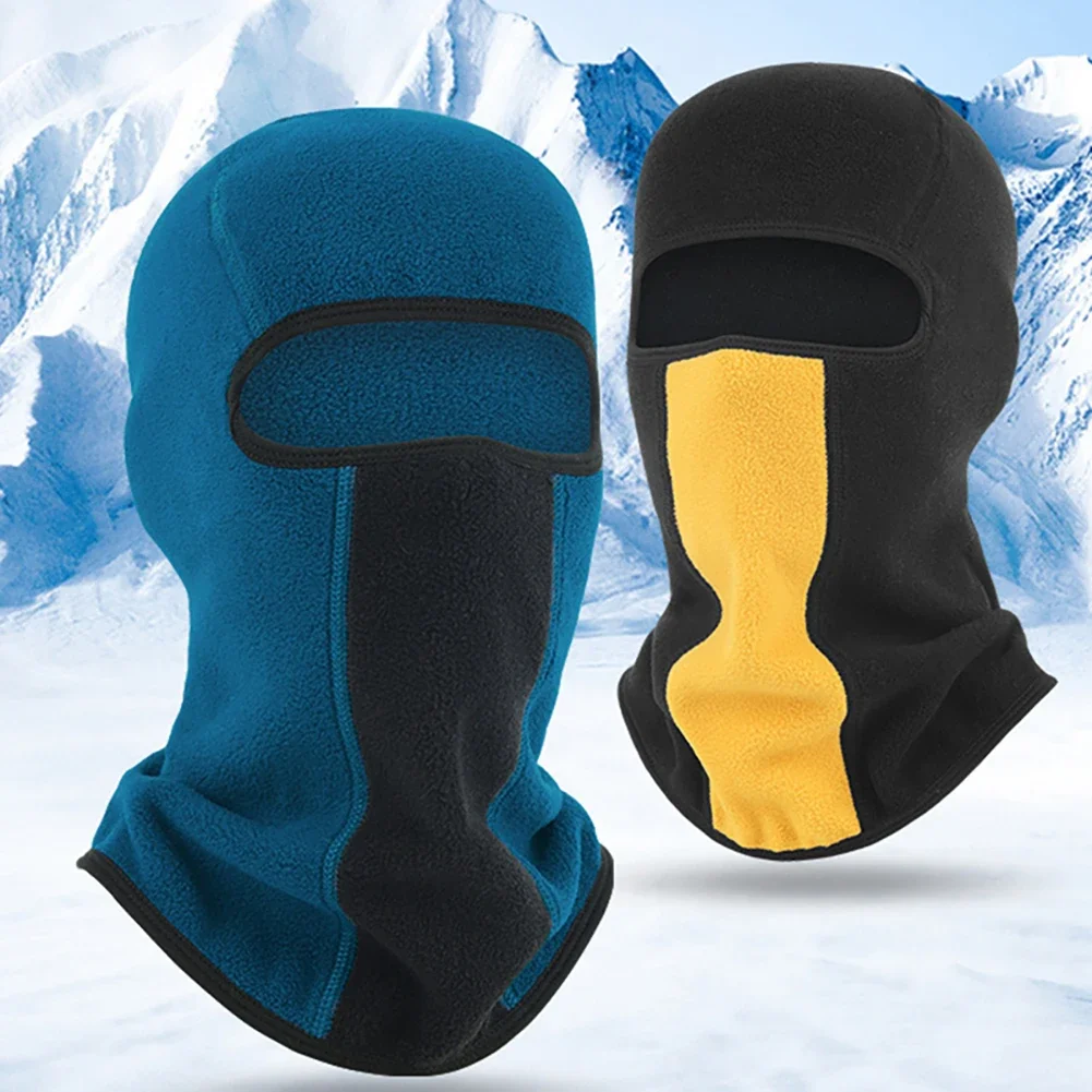 

Winter Cycling Face Mask Men Women Inner Polar Fleece Balaclava Hats Thermal Hooded Neck Warmer For Cold Riding Cycling