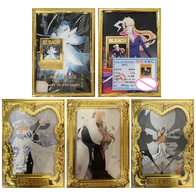 Anime BLEACH Rare Metal Limited Refractive Flash Cards Kurosaki Ichigo Toys for boys Collectible Cards Christmas Birthday Gifts
Anime BLEACH Rare Metal Limited Refractive Flash Cards Kurosaki Ichigo Toys for boys Collectible Cards Christmas Birthday Gifts